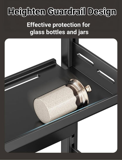 Adjustable Kitchen Countertop Organizer Rack with Knife Slot