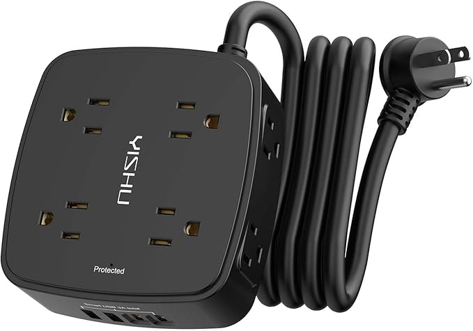 Surge Protector Power Strip – 8 Outlets, 4 USB Ports, 6 Ft Cord