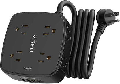 Surge Protector Power Strip – 8 Outlets, 4 USB Ports, 6 Ft Cord