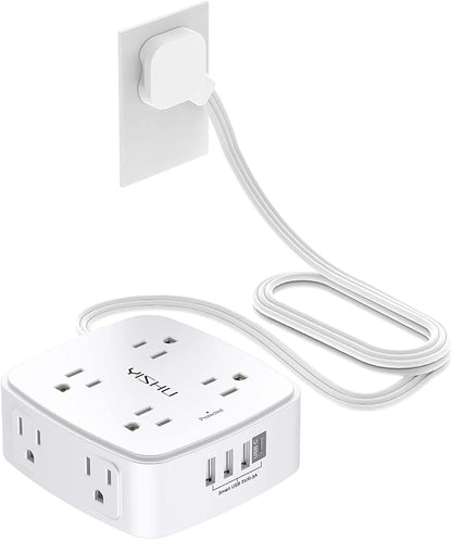 Surge Protector Power Strip – 8 Outlets, 4 USB Ports, 6 Ft Cord