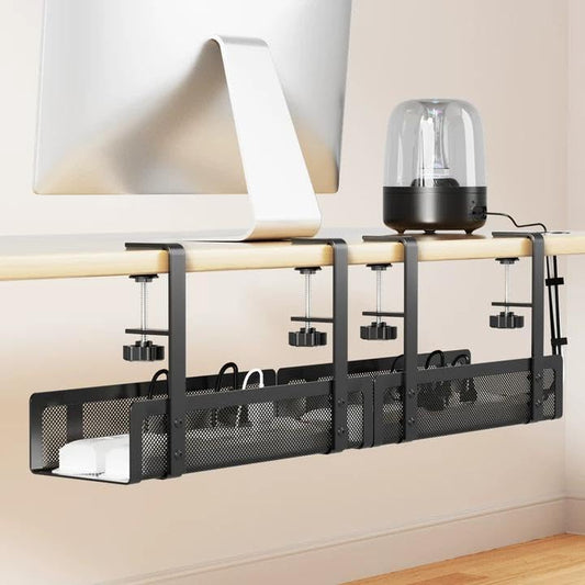 Under Desk Cable Management Tray - No Drill Wire Organizer