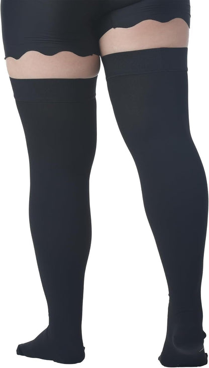 Plus Size Thigh High Compression Stockings 15-30mmHg