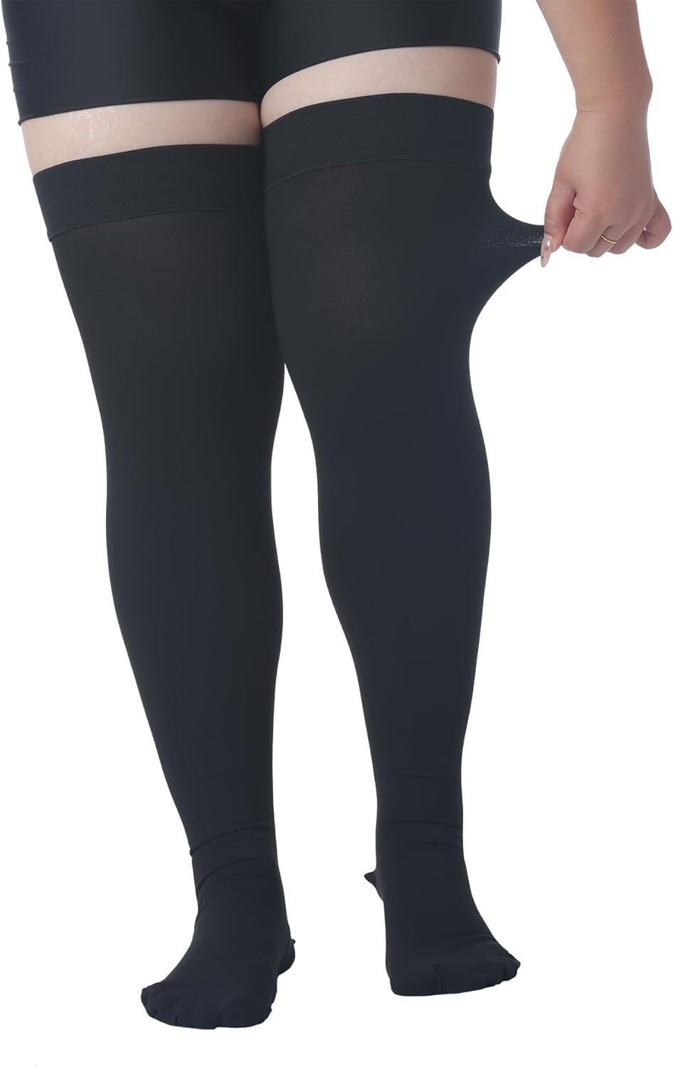Plus Size Thigh High Compression Stockings 15-30mmHg