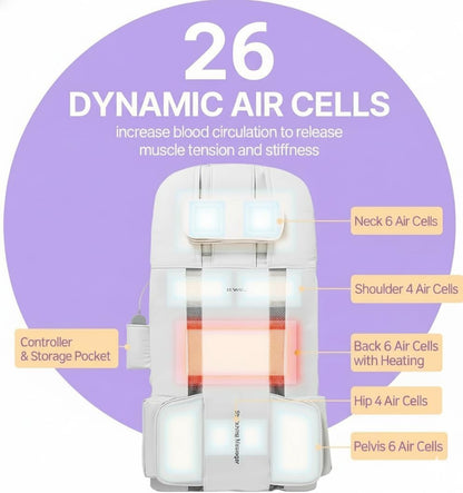 Full Body Air Cell Stretching Massage Mat with 7 Modes
