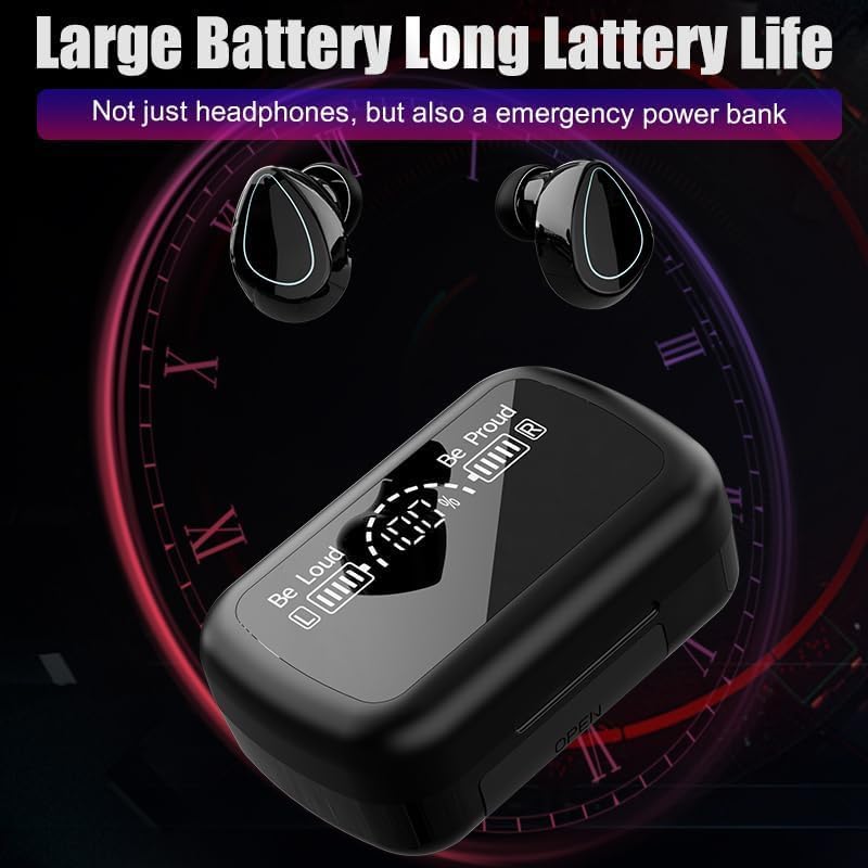 Bluetooth 5.4 Wireless Earbuds with Noise Cancelling & IPX7
