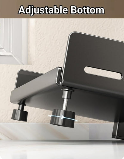 Adjustable Kitchen Countertop Organizer Rack with Knife Slot