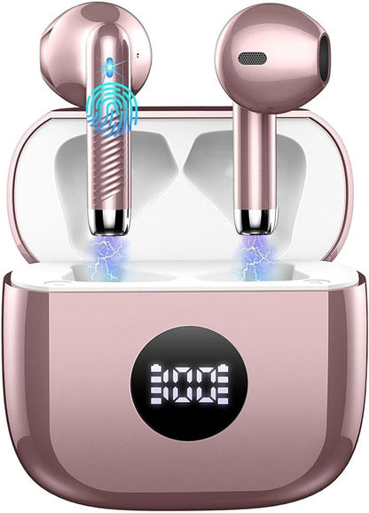 Wireless Bluetooth 5.4 Earbuds with LED Display & 6D Stereo