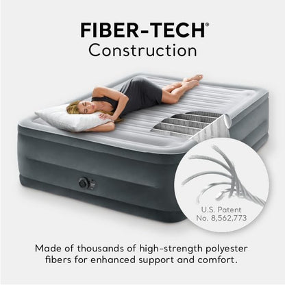 Premium High-Rise Air Mattress with Built-In Pump | Queen