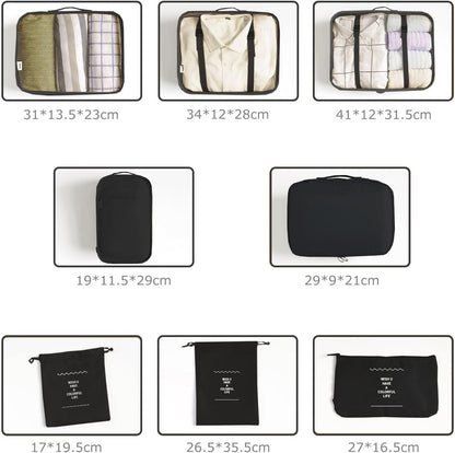 Premium Travel Packing Cubes Set - Luggage Organizer System