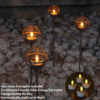 Solar Pathway Lights - Flickering Candle Stake & Hanging