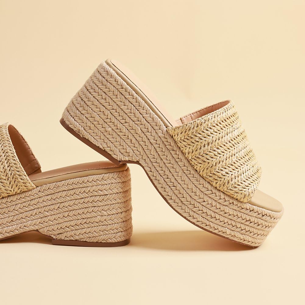 Platform Espadrille Wedge Sandals for Women | Bohemian Slides
