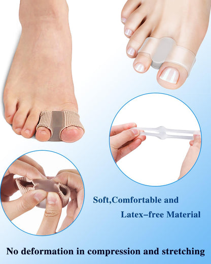 Toe Separators & Bunion Correctors - 4 or 8 Piece Set