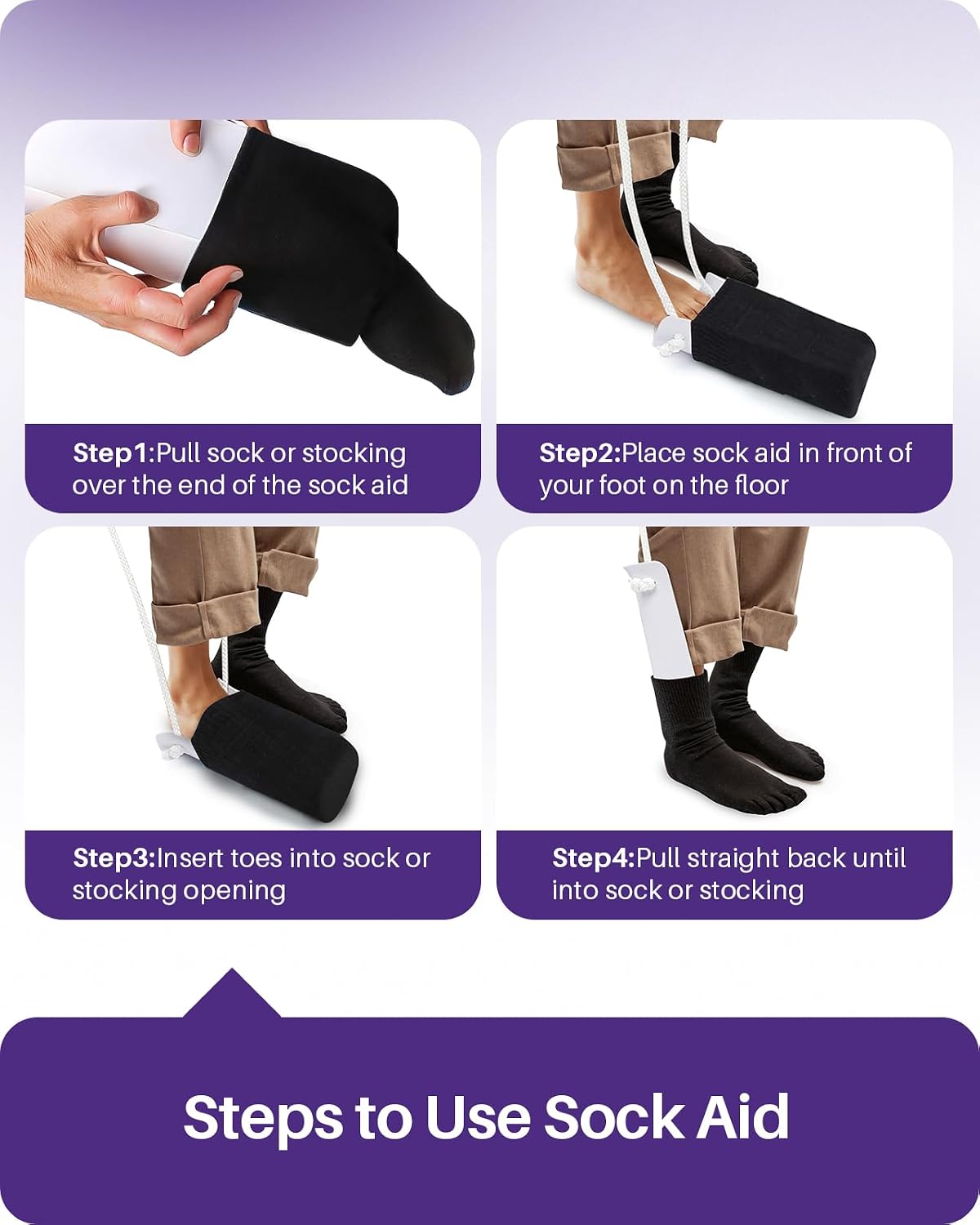 Sock Aid Tool – No-Bend Dressing Assistant for Independence
