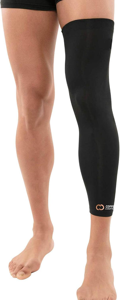 Copper-Infused Knee Compression Sleeve – Leg Support Brace