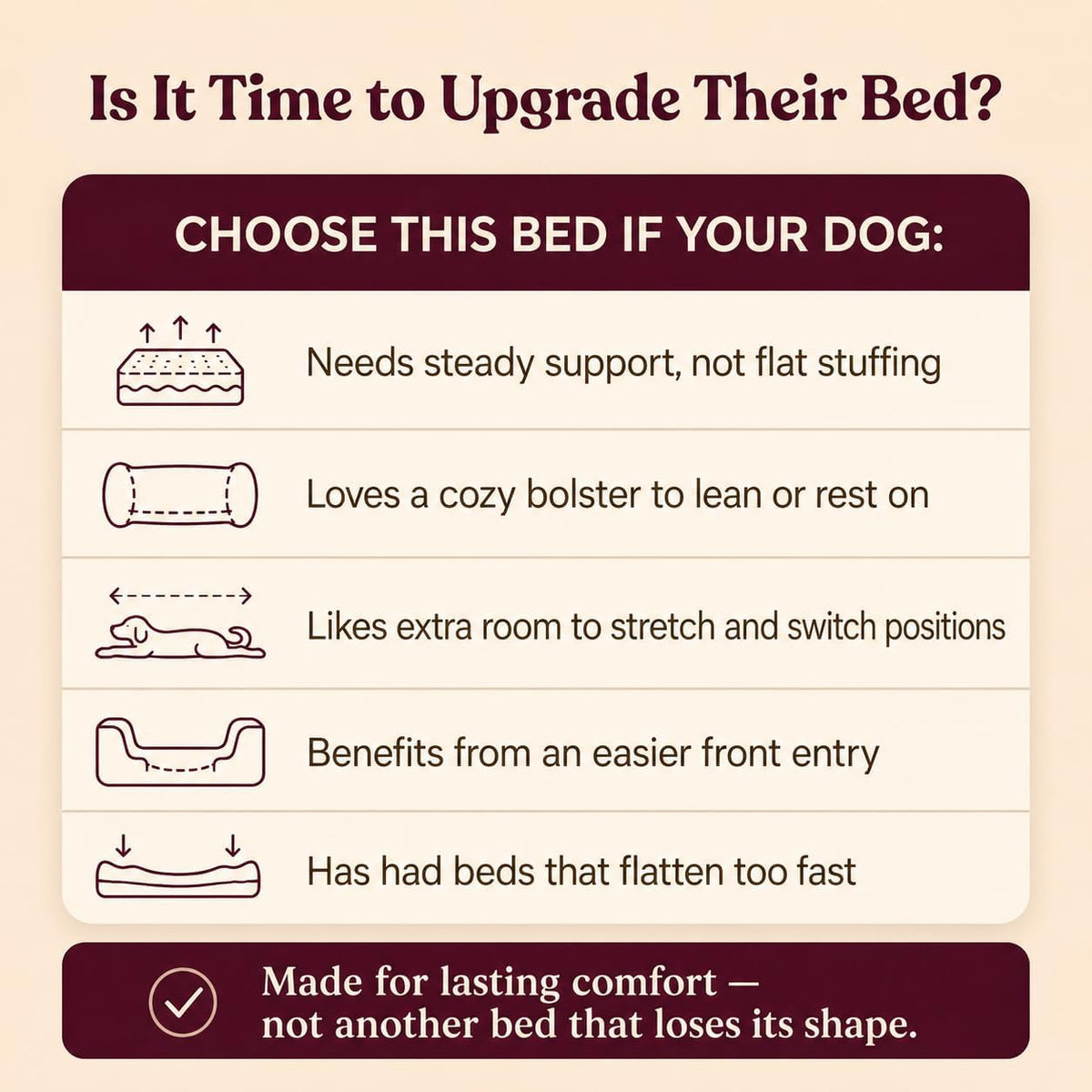 Cooling Orthopedic Memory Foam Dog Bed - Washable Cover
