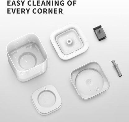 Wireless Cat Water Fountain 65oz - Ultra-Quiet Cordless Design