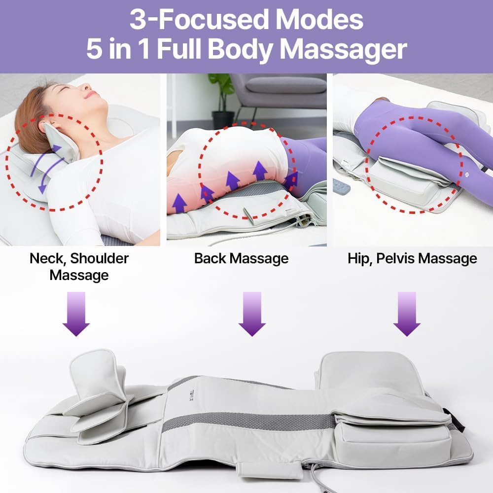 Full Body Air Cell Stretching Massage Mat with 7 Modes