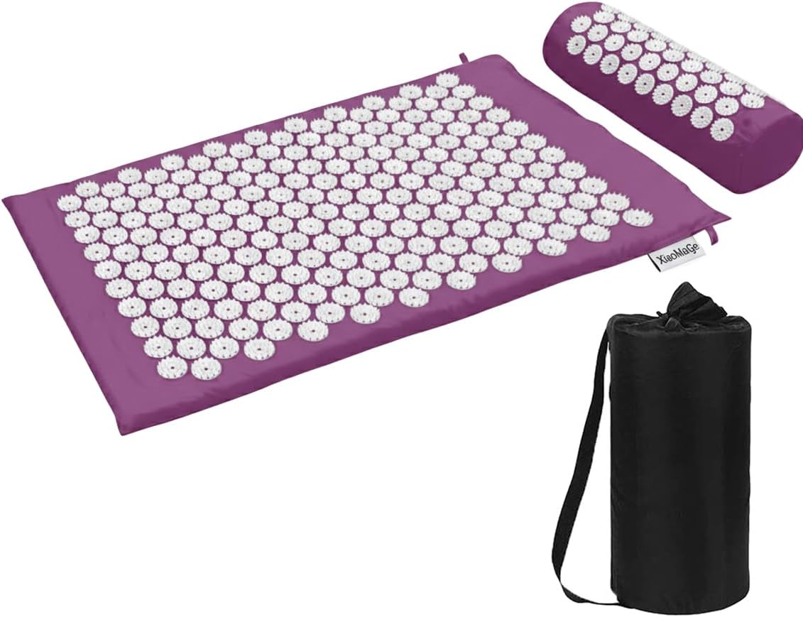 Acupressure Mat & Pillow Set with Carry Bag