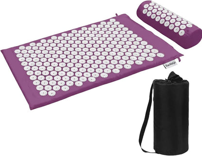 Acupressure Mat & Pillow Set with Carry Bag
