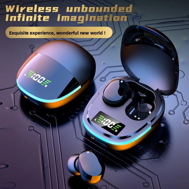 Wireless Bluetooth 5.4 Earbuds with 40H Playtime & Touch Control