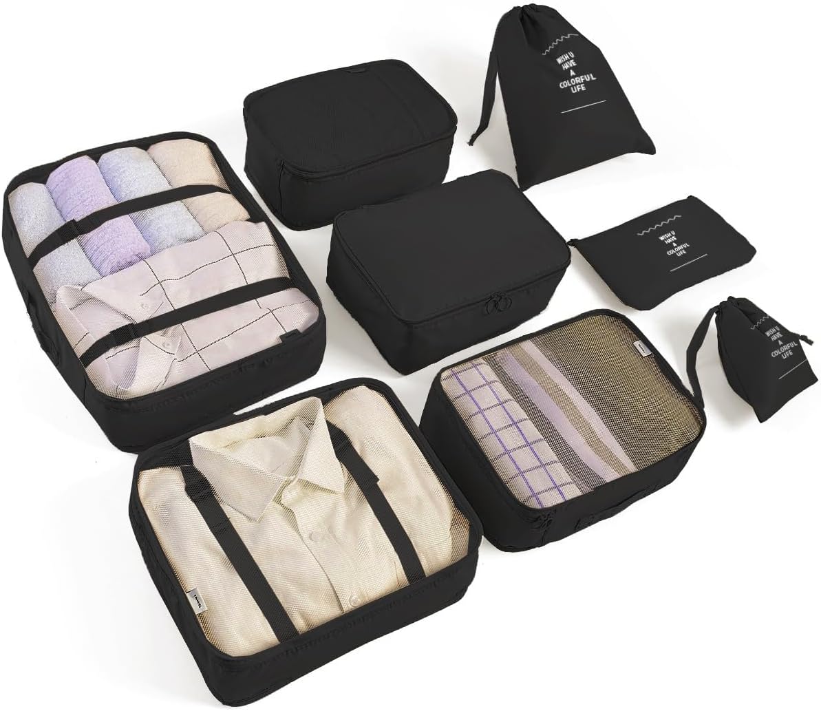 Premium Travel Packing Cubes Set - Luggage Organizer System