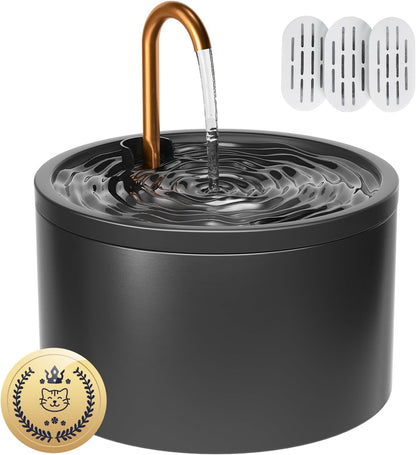 All-Ceramic Cat Water Fountain with Pure Copper Spout