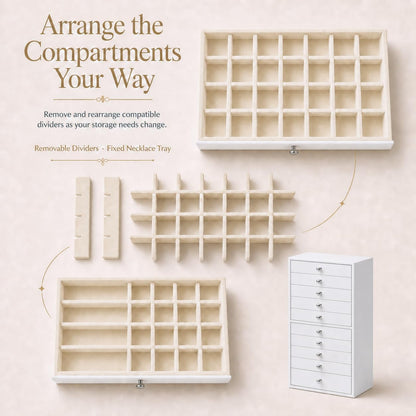 10-Drawer Jewelry Organizer Case | Premium Storage System