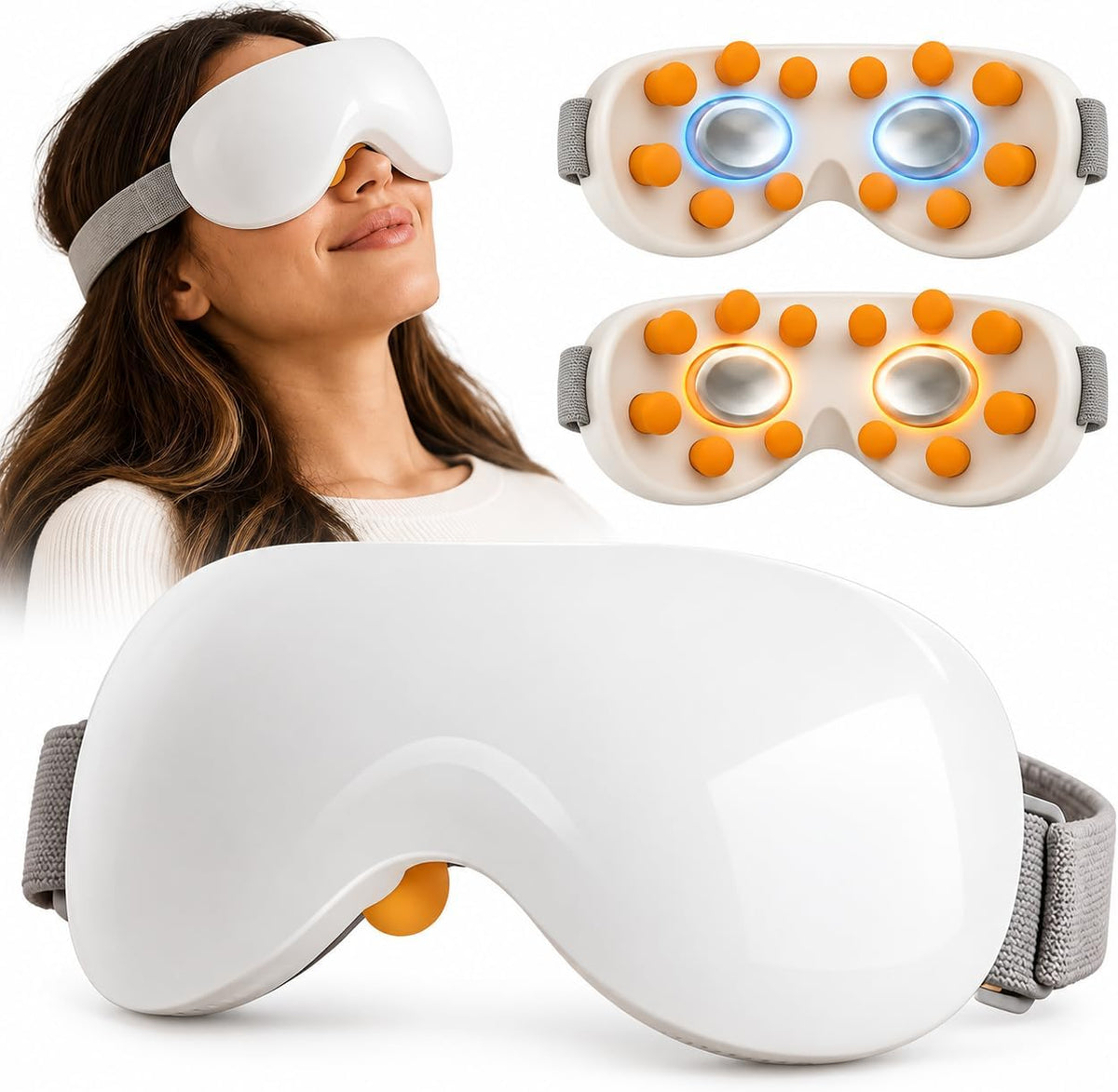 Eye Massager with Heat & Cold Therapy | 14-Point Vibration