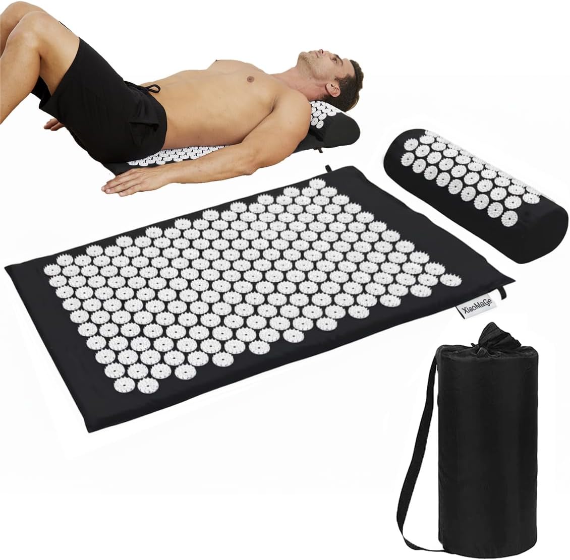 Acupressure Mat & Pillow Set with Carry Bag
