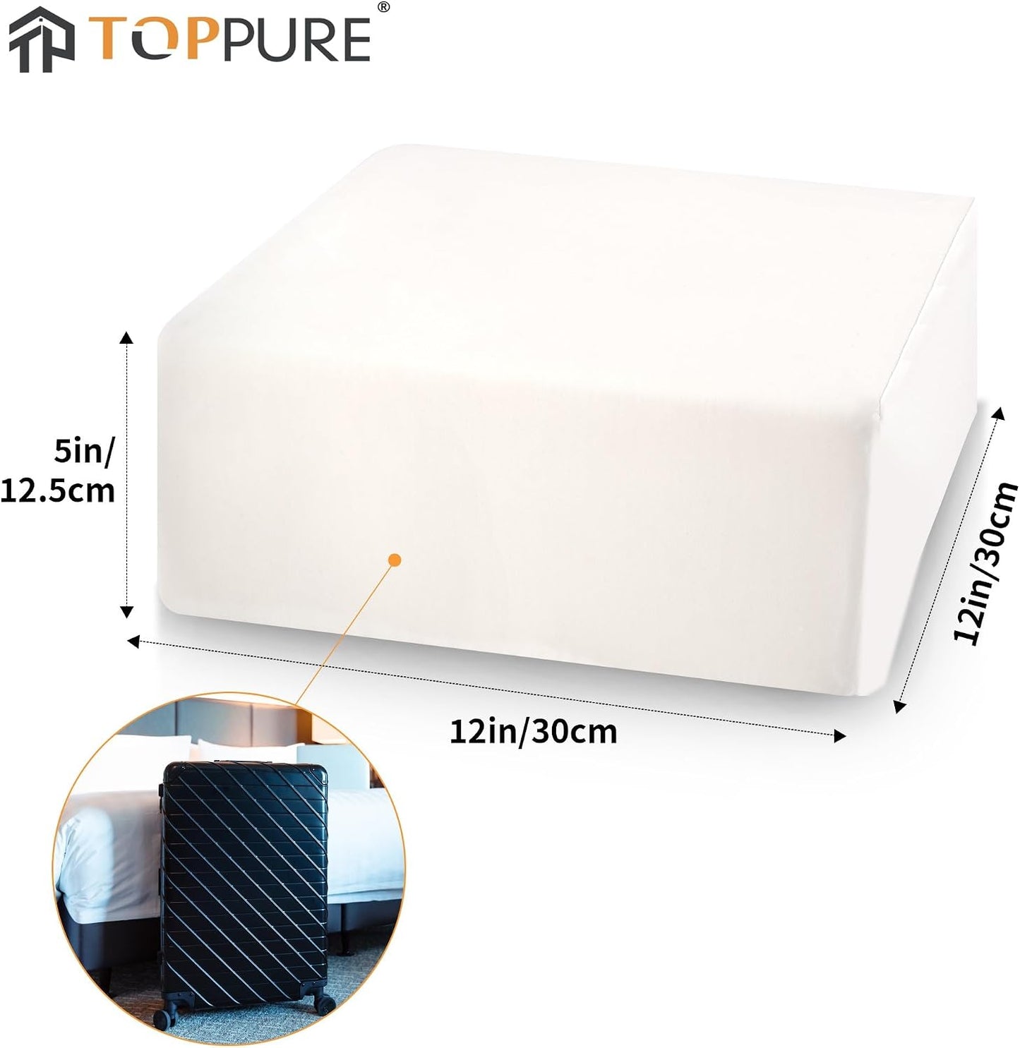 Travel Cube Memory Foam Pillow for Side Sleepers