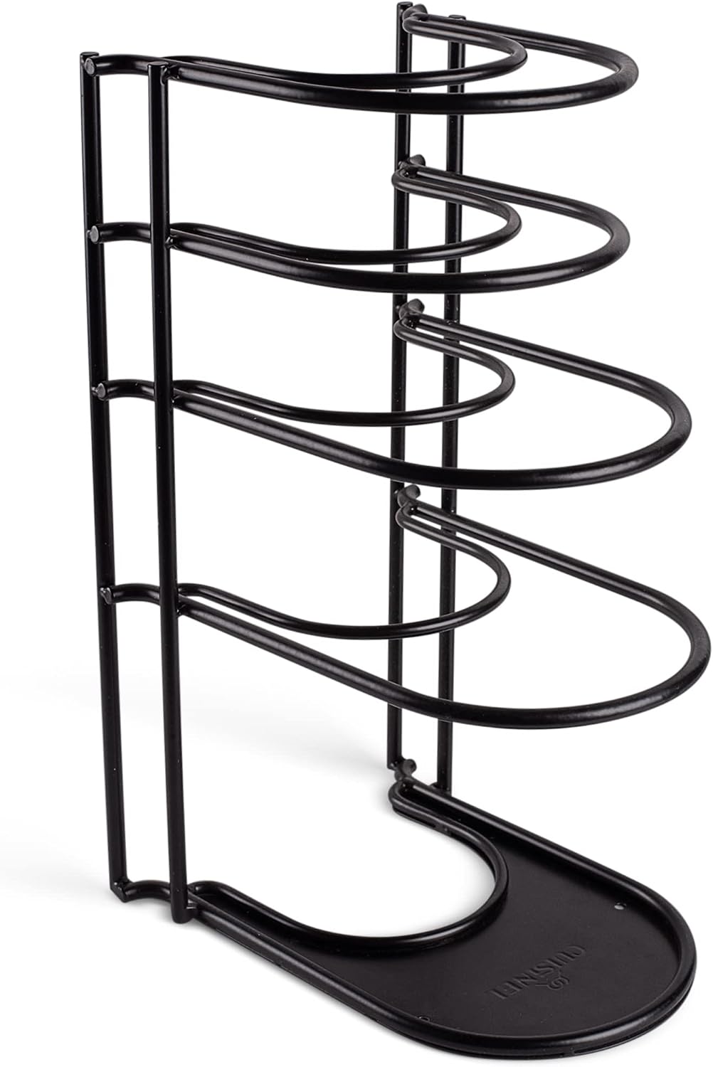 XL 5-Tier Cast Iron Pan Organizer Rack - Matte Black