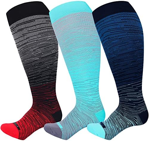 3 Pairs/Red/Blue/Mint Green