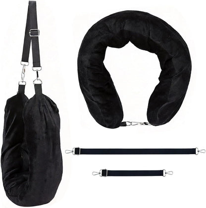 Stuffable Travel Neck Pillow - Fillable Clothes Storage