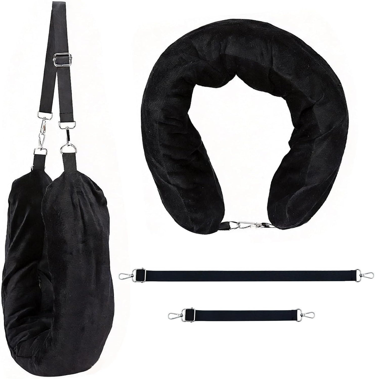 Stuffable Travel Neck Pillow - Fillable Clothes Storage