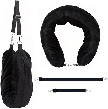 Stuffable Travel Neck Pillow - Fillable Clothes Storage