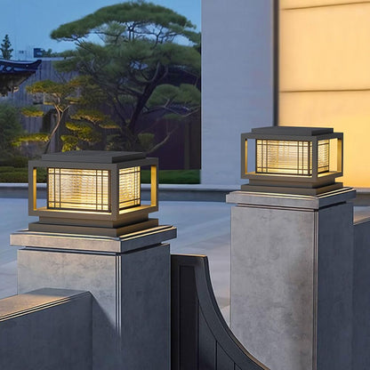 Solar Outdoor Column Lights - Modern Aluminum Post Cap Lights