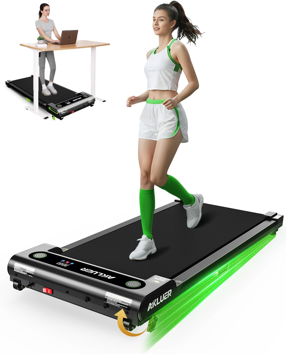 Walking Pad with Incline & Remote Control for Home