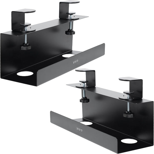 Under Desk Cable Management Tray - 17 inch Clamp Mount