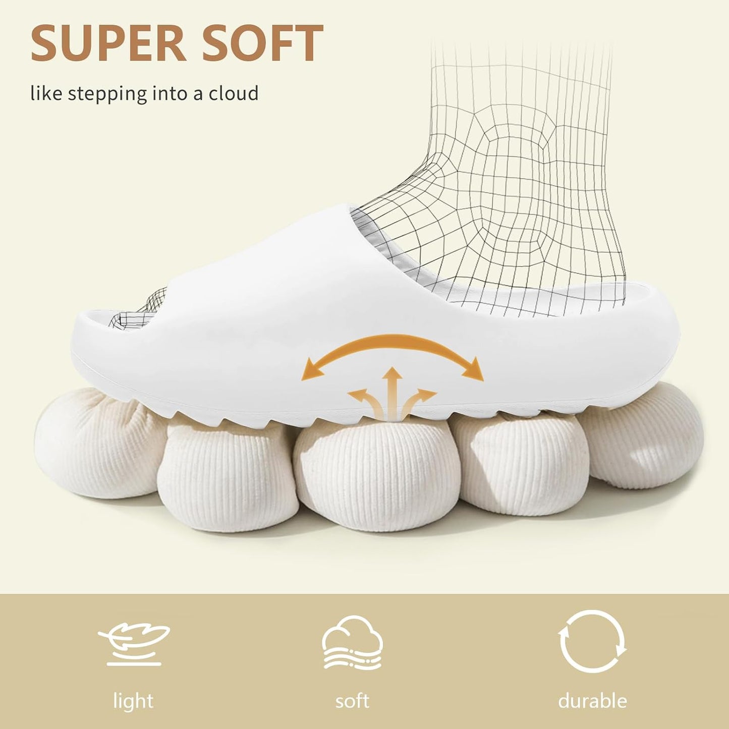 Cloud Recovery Slides - Pillow Slippers for Ultimate Comfort