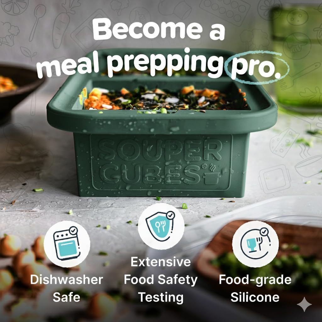 Premium Silicone Freezer Mold Gift Set - Meal Prep System