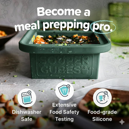 Premium Silicone Freezer Mold Gift Set - Meal Prep System
