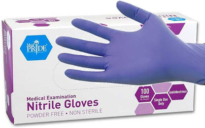 Premium Powder-Free Nitrile Exam Gloves | Pack of 100 or 1000