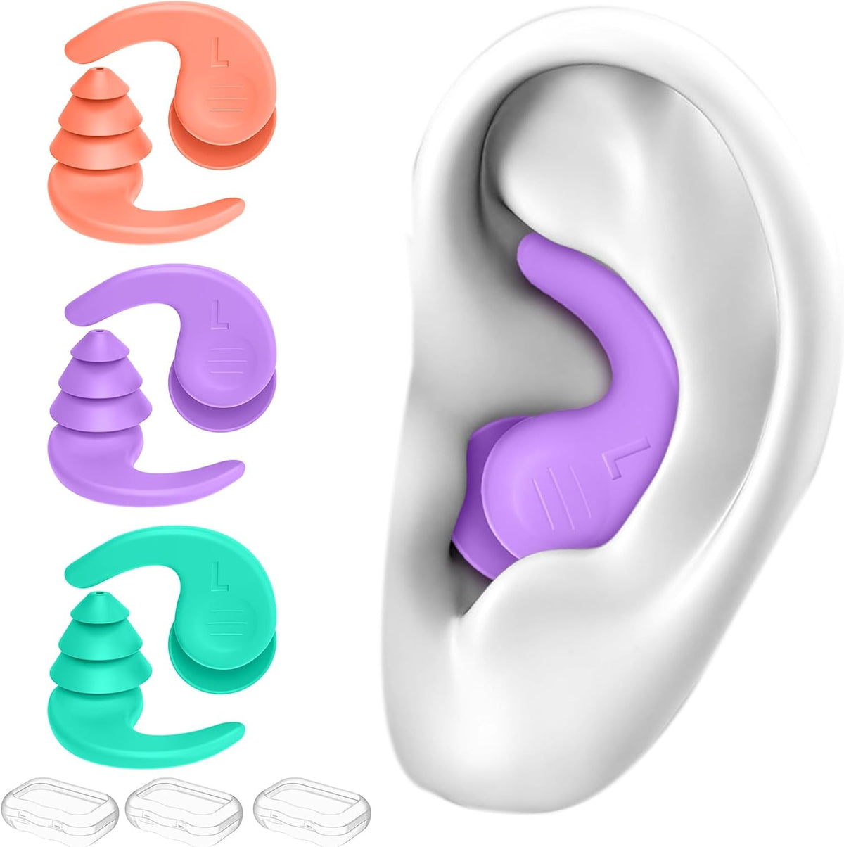 Premium Waterproof Silicone Ear Plugs for Swimming & Water Sports