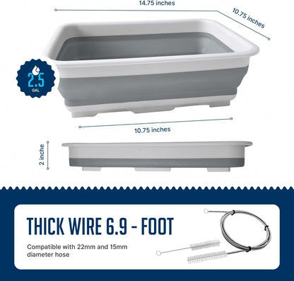 CPAP Cleaning Kit with Hose Brush, Basin & Hanger System