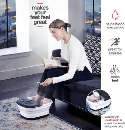 Heated Foot Spa with Massage Jets & Remote – Collapsible Design
