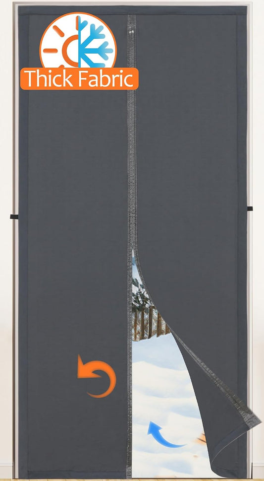 Magnetic Thermal Insulated Door Curtain - Energy Saving