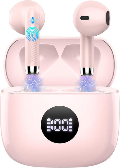 Wireless Bluetooth 5.4 Earbuds with LED Display & 6D Stereo