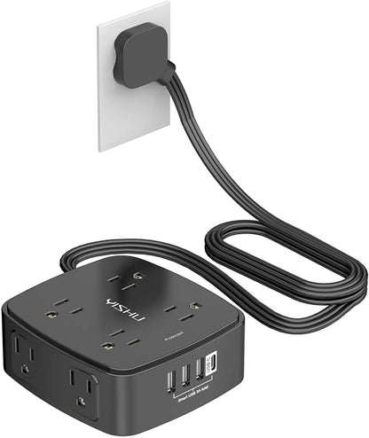 Surge Protector Power Strip – 8 Outlets, 4 USB Ports, 6 Ft Cord