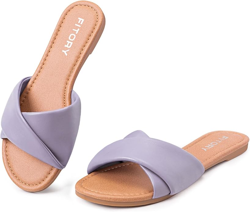 Premium Leather Slide Sandals for Women | Soft & Versatile
