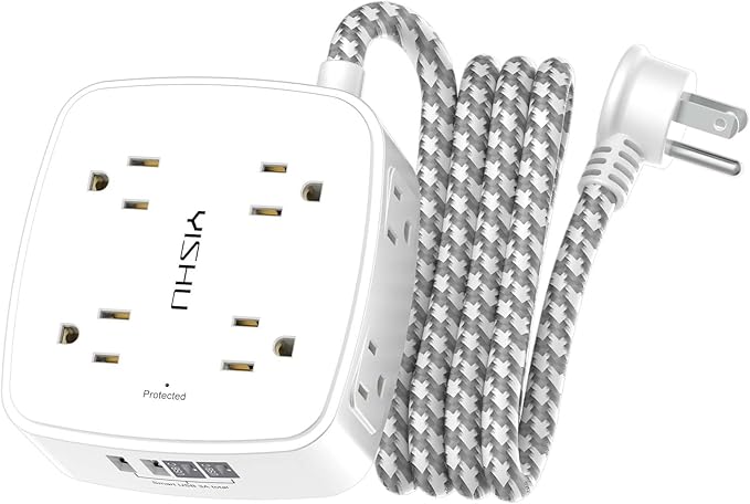 Surge Protector Power Strip – 8 Outlets, 4 USB Ports, 6 Ft Cord